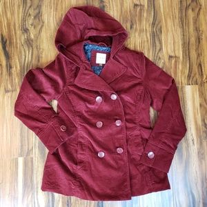 Sonoma Hooded Corduroy Pea Coat - M